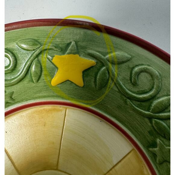 HTF Yankee Candle Large Candle Jar Shade Topper Farm Barnyard w/Plate (READ) - Picture 3 of 12